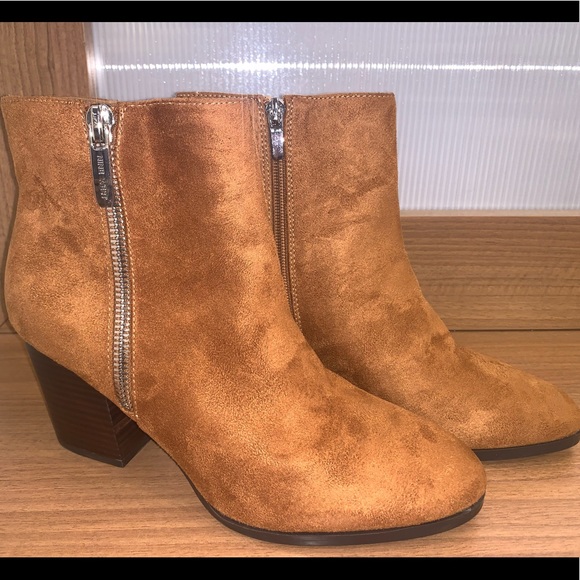 Nine West Neva Brown Fabric Boots 9.5 - Picture 11 of 13